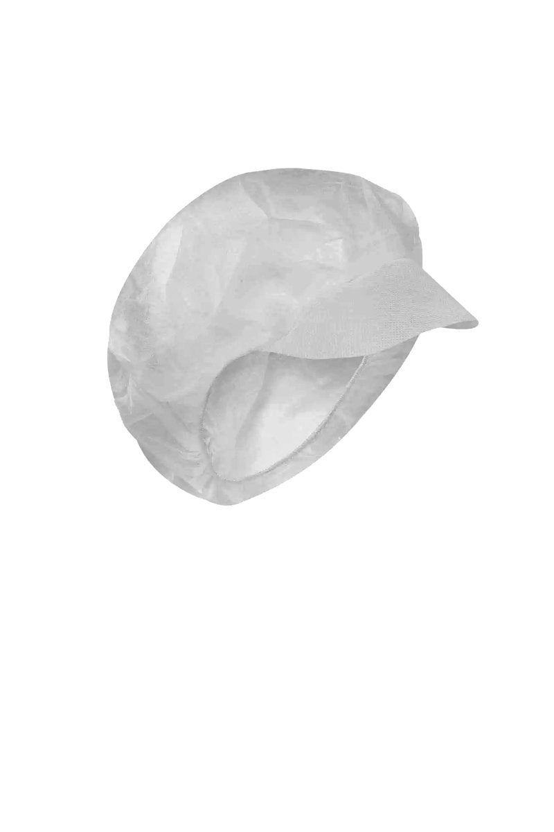 PAYPER - Einwegkappe PP-U-06 HEAD COVER WITH DUCK TONGUE - Farbe: Weiss