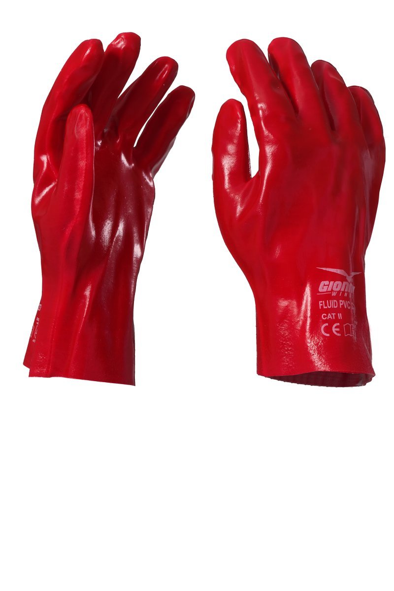 GIONNY WINGS - Handschuh FLUID PVC 27 (VPE: 12 Paar) - Farbe: Rot