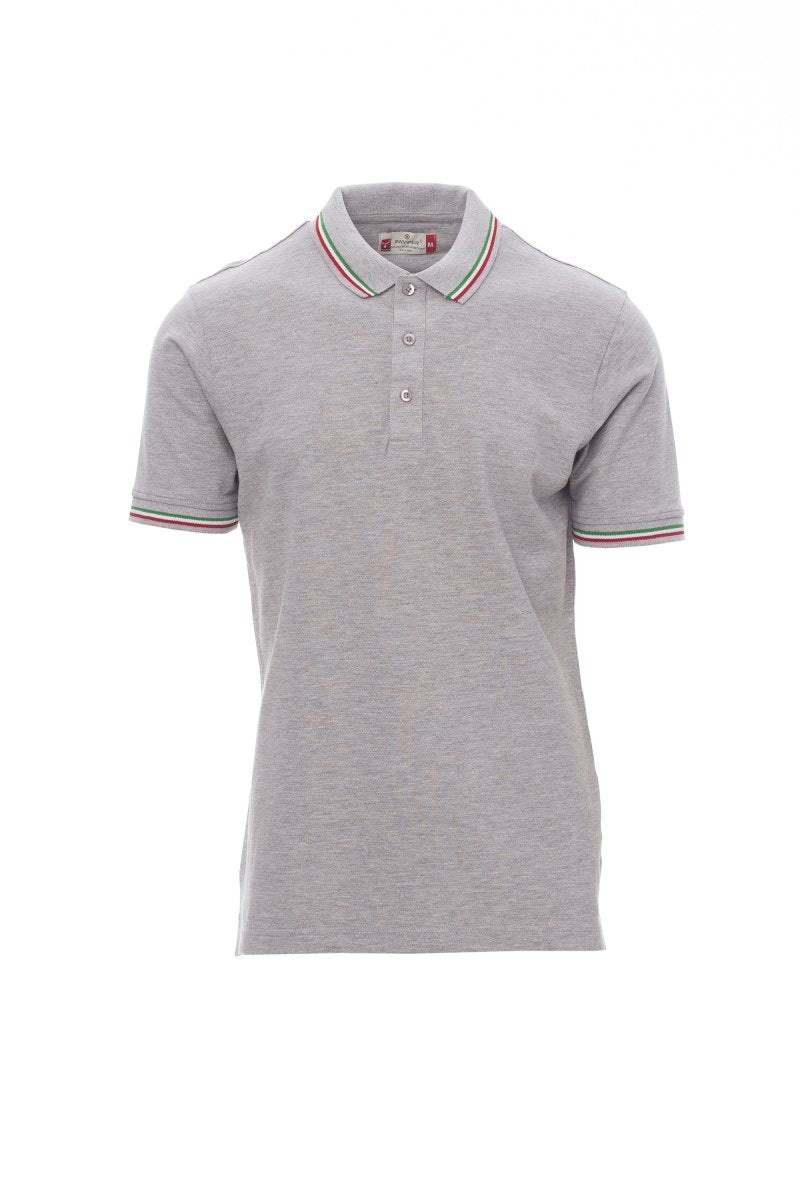 PAYPER - Unisex-Poloshirt ITALIA MELANGE - Farbe: Grau Meliert