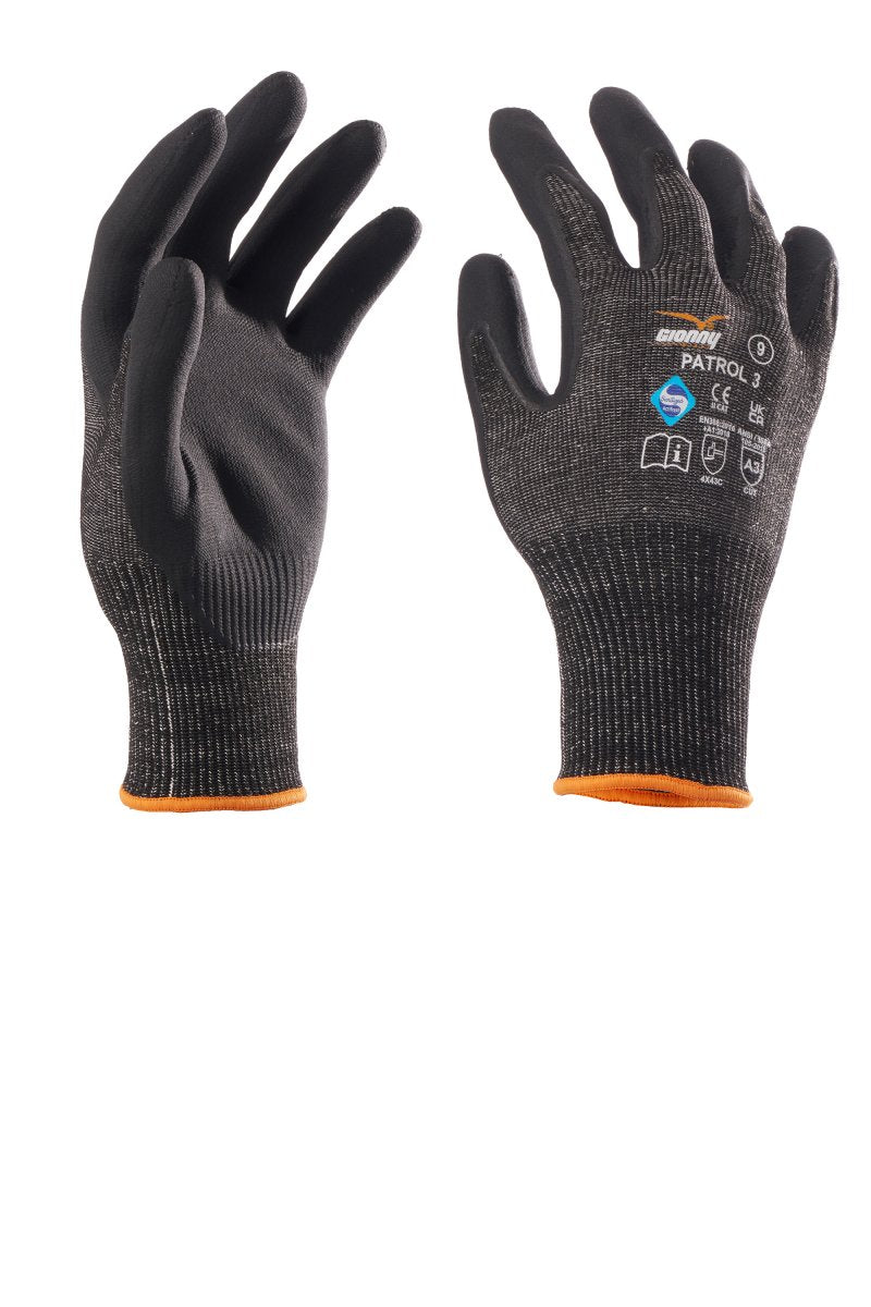 PAYPER Schnittschutzhandschuhe PATROL 3 in SCHWARZ/SCHWARZ - Arbeitskleidung für Industrie und Handwerk