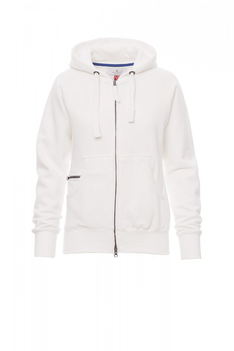 PAYPER - Taillierte Damen-Sweatjacke DALLAS+LADY - Farbe: Weiss