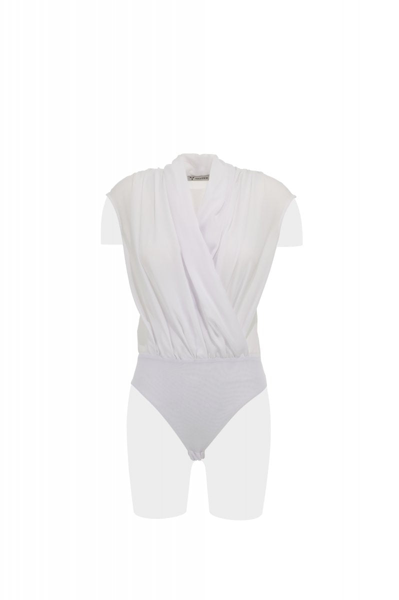 PAYPER - Ärmellose Damen-Bodybluse CORAL - Farbe: Weiss