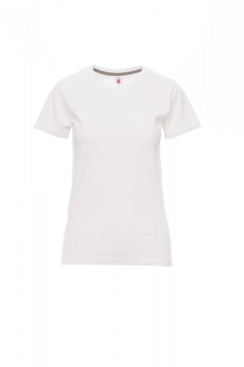 PAYPER - Tailliertes Damen-T-Shirt SUNSET LADY - Farbe: Weiss