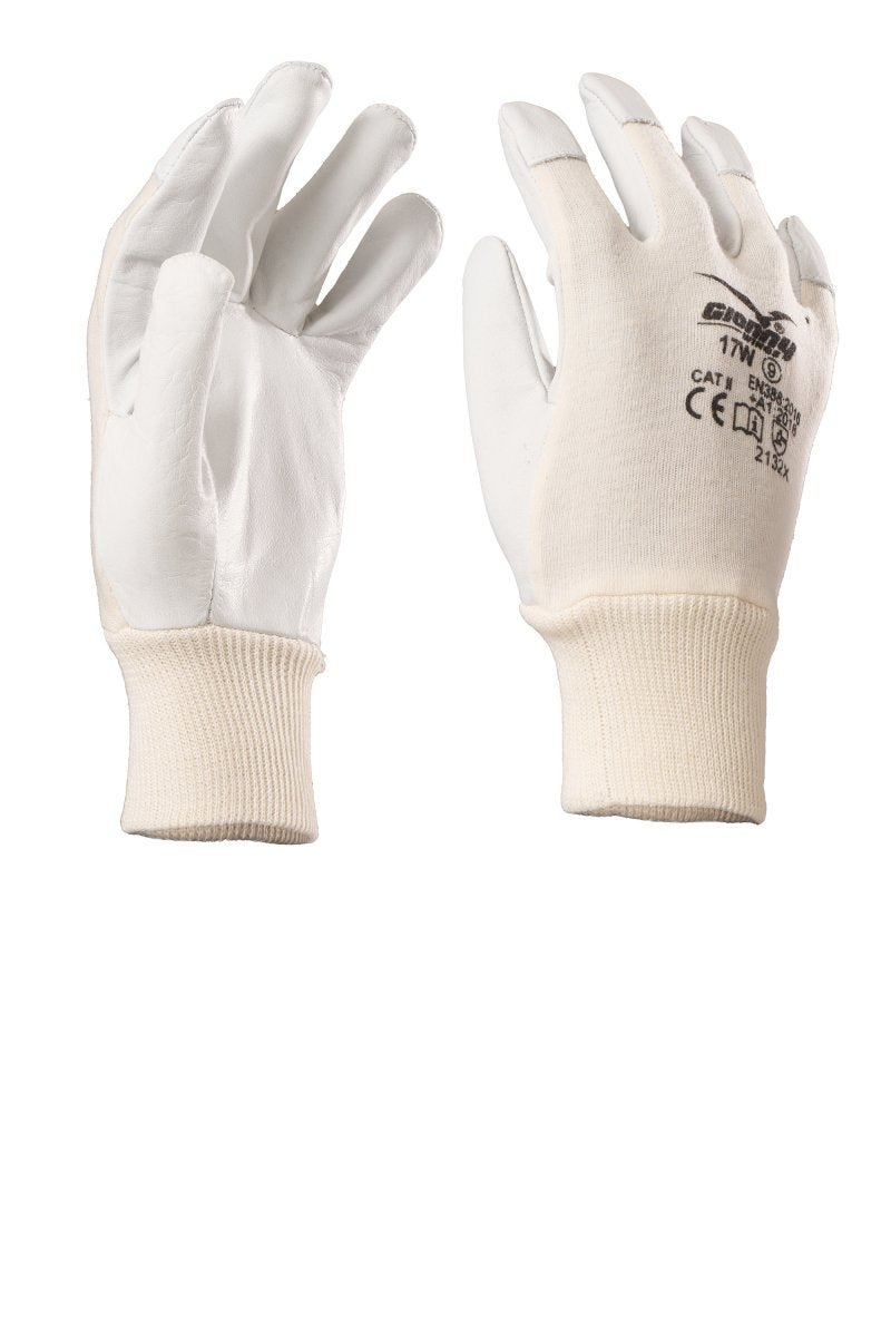 GIONNY WINGS - Leder-Handschuh 17W (VPE: 12 Paar) - Farbe: Weiss