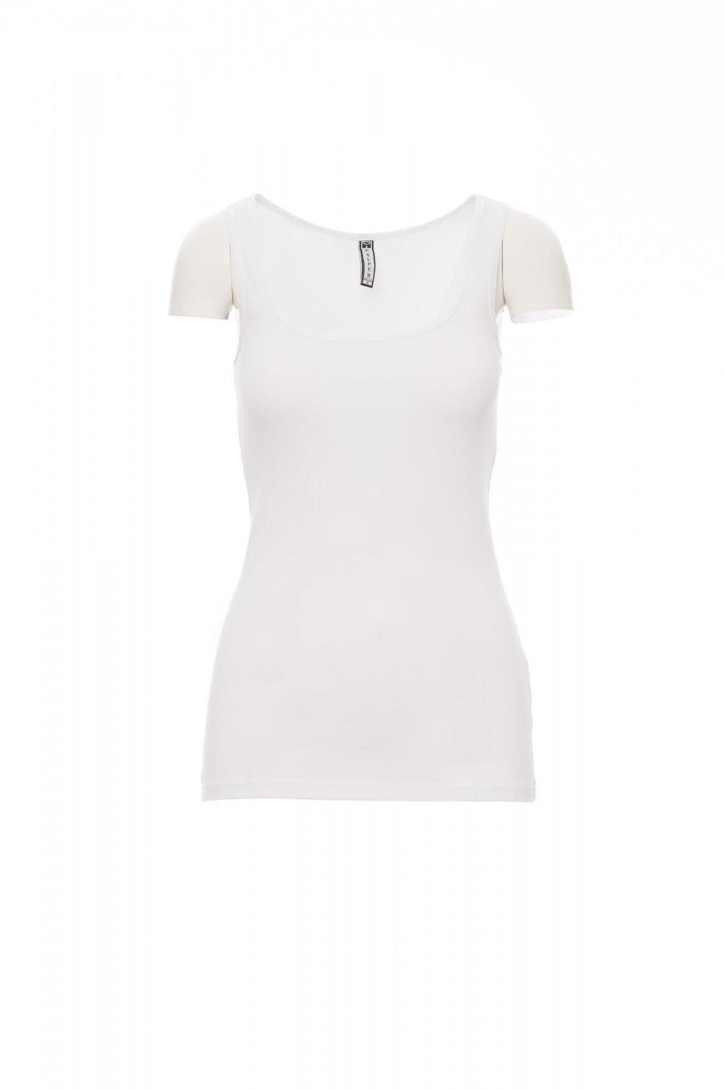 PAYPER - Tailliertes ärmelloses Damen-Shirt LOOK - Farbe: Weiss