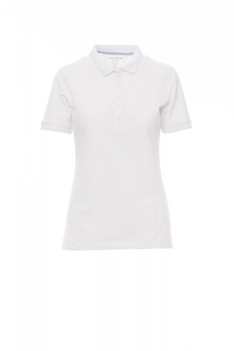 PAYPER - Tailliertes Damen-Poloshirt GLAMOUR - Farbe: Weiss