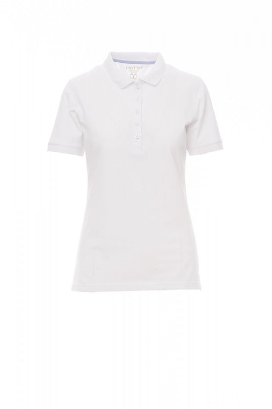 PAYPER - Tailliertes Damen-Poloshirt GLAMOUR - Farbe: Weiss
