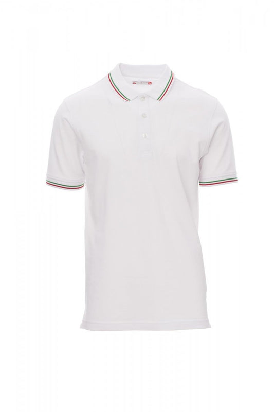 PAYPER - Unisex-Poloshirt ITALIA - Farbe: Weiss