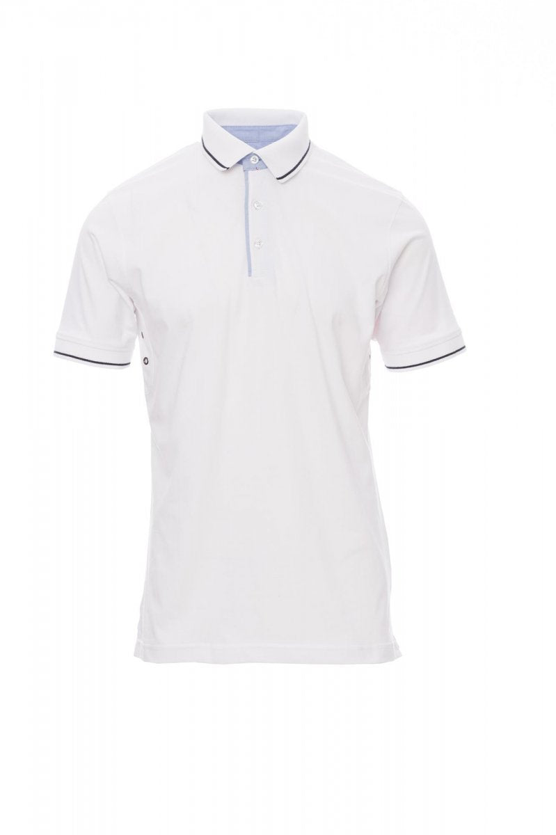 PAYPER - Herren-Poloshirt CAMBRIDGE - Farbe: Weiss/Marineblau