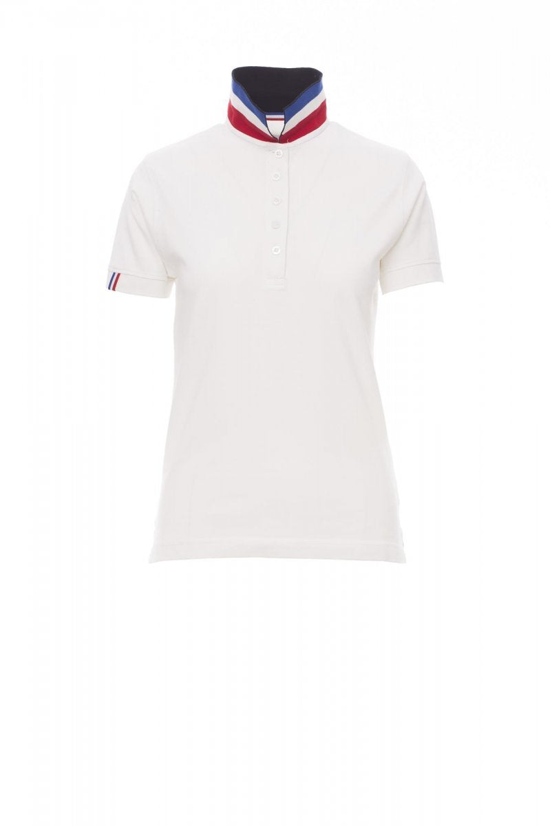 PAYPER - Tailliertes Damen-Poloshirt NATION LADY - Farbe: Weiss/Frankreich