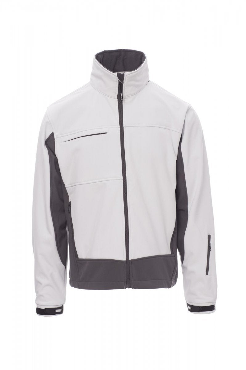 PAYPER - Herren Softshelljacke STORM - Farbe: Weiss/Grau