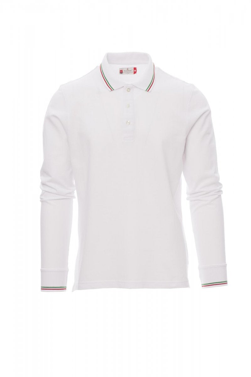PAYPER - Unisex-Poloshirt AVIAZIONE - Farbe: Weiss/Italien