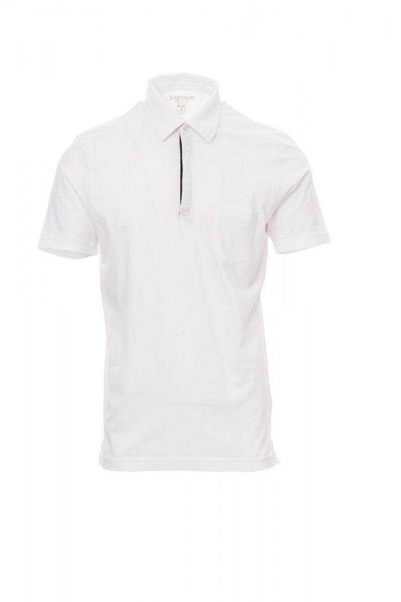 PAYPER - Herren-Poloshirt CHIC - Farbe: Weiss/Schwarz