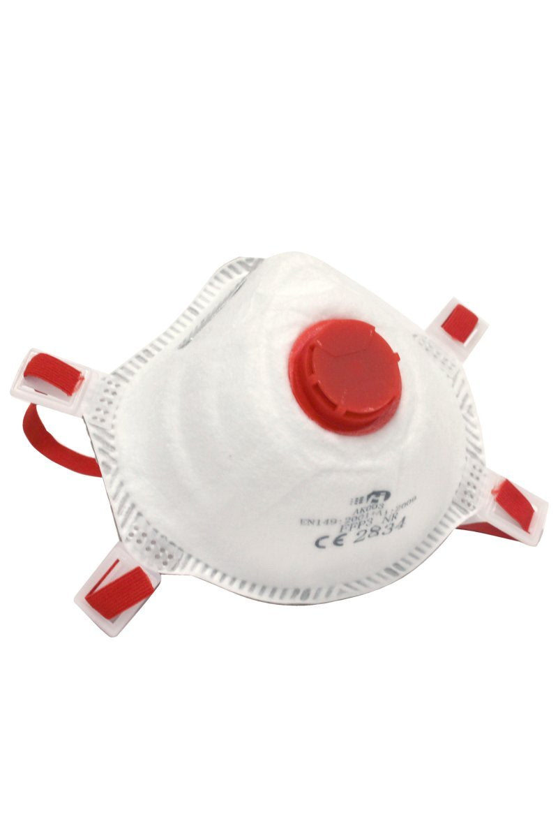 PAYPER - Filtrierende Staubschutz-Halbmaske FFP3 NR AK003 DUST MASK FFP3 - Farbe: Weiss/Rot