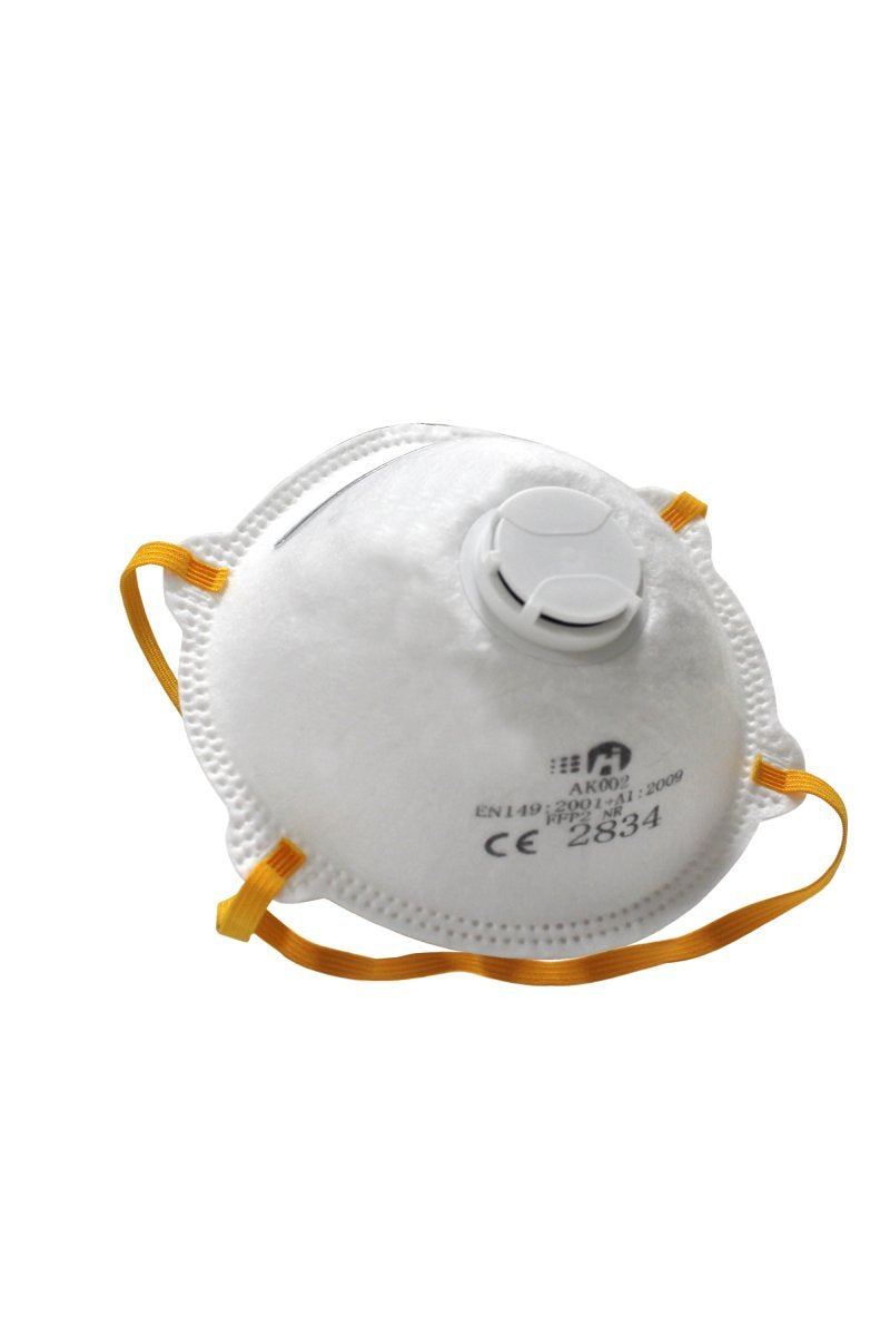 PAYPER - Filtrierende Staubschutz-Halbmaske FFP2 NR AK002 DUST MASK FFP2 - Farbe: Weiss/Gelb