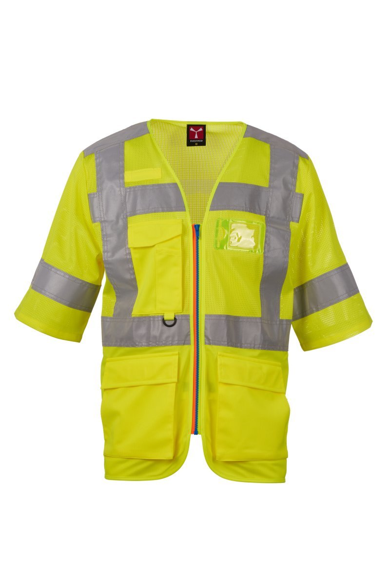 PAYPER - Ungefütterte Kurzarm-Warnweste EXO MESH - Farbe: Fluogelb