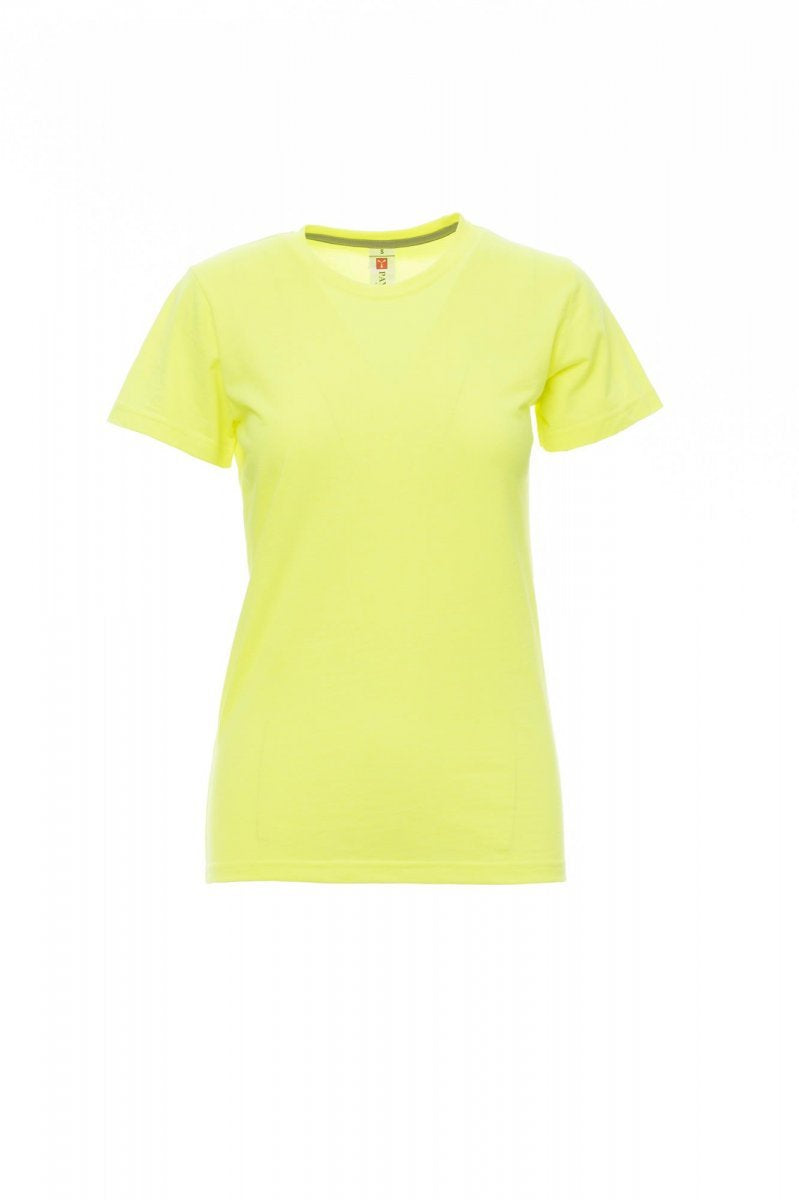 PAYPER - Tailliertes Damen-T-Shirt SUNSET LADY FLUO - Farbe: Fluogelb