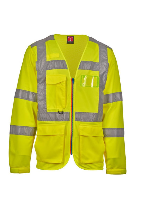 PAYPER - Langarm-Warnweste LONG EXO - Farbe: Fluogelb