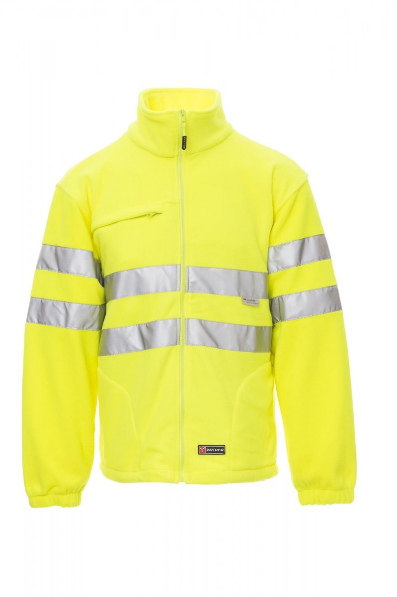 PAYPER - Gut sichtbare Herren-Fleecejacke LIGHT - Farbe: Fluogelb