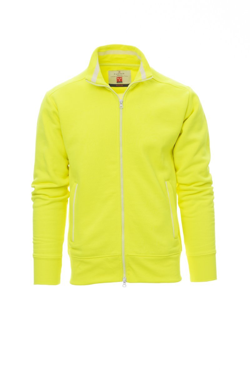 PAYPER - Herren-Sweatjacke SYDNEY FLUO - Farbe: Fluogelb/Weiss