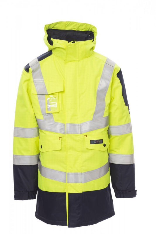 PAYPER - Multi-Norm-Parka SHIELD - Farbe: Fluogelb/Marineblau