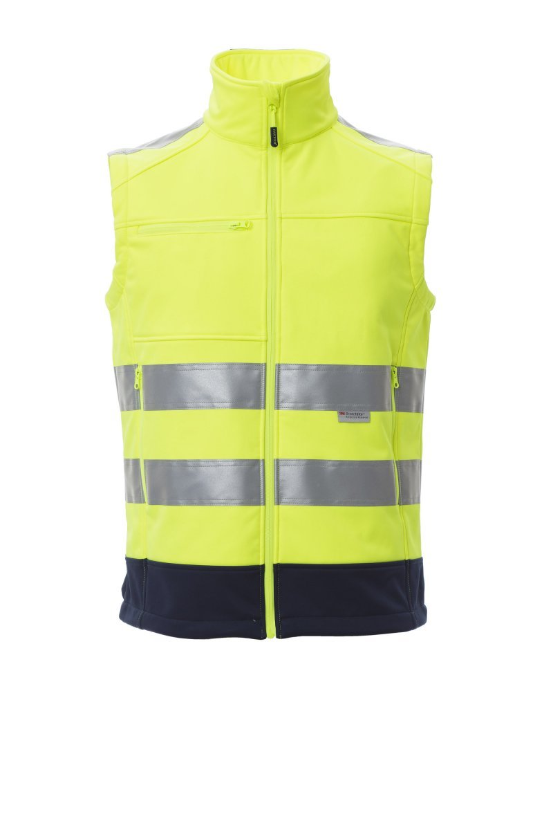 PAYPER - Herren Arbeitsweste TRAFFIC - Farbe: Fluogelb/Marineblau