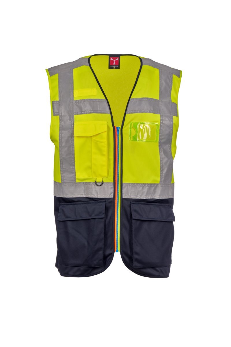 PAYPER - Warnweste EXTROVERT - Farbe: Fluogelb/Marineblau
