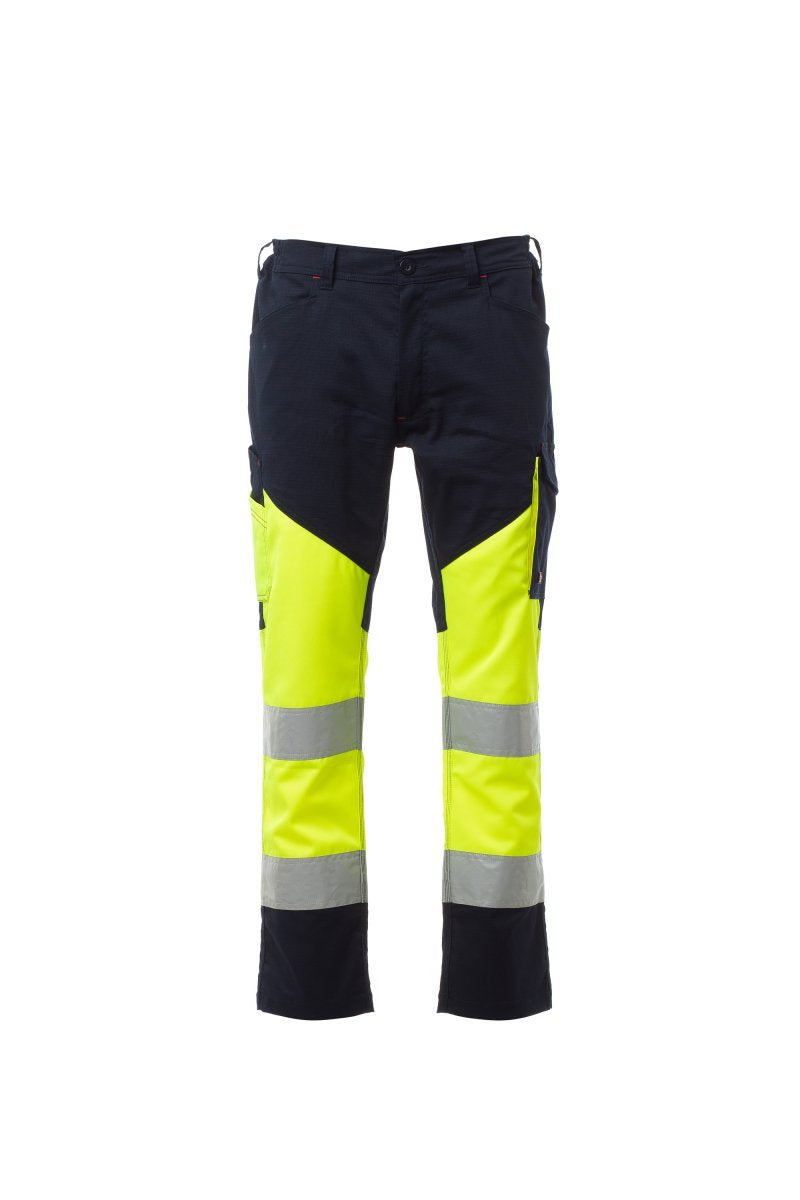 PAYPER - Sommerhose WORKING SUMMER - Farbe: Fluogelb/Marineblau