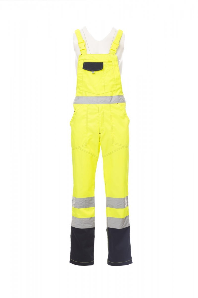 PAYPER - Warnschutz-Latzhose SKILL - Farbe: Fluogelb/Marineblau