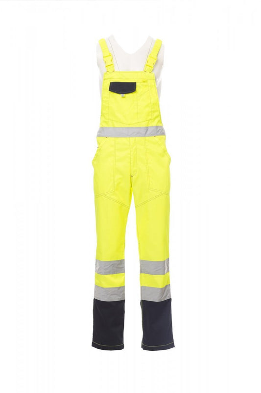 PAYPER - Warnschutz-Latzhose SKILL - Farbe: Fluogelb/Marineblau