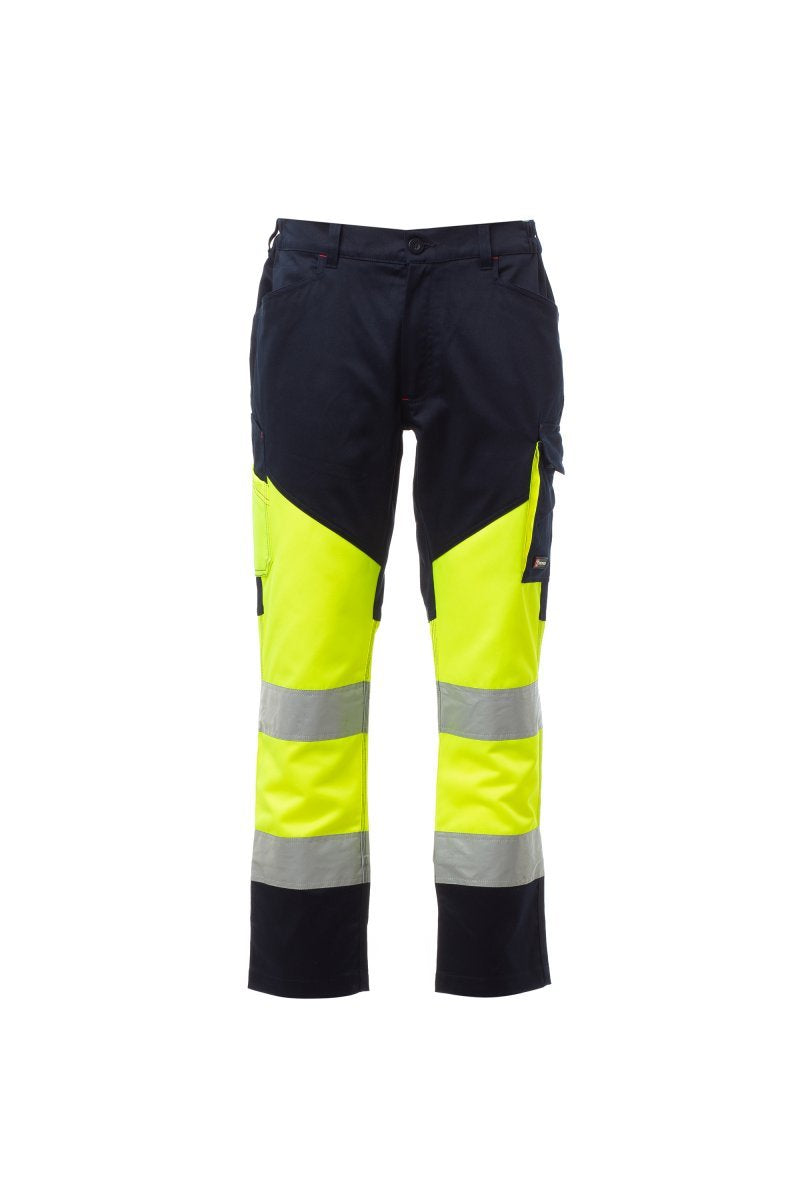 PAYPER - Ganzjahreshose WORKING - Farbe: Fluogelb/Marineblau