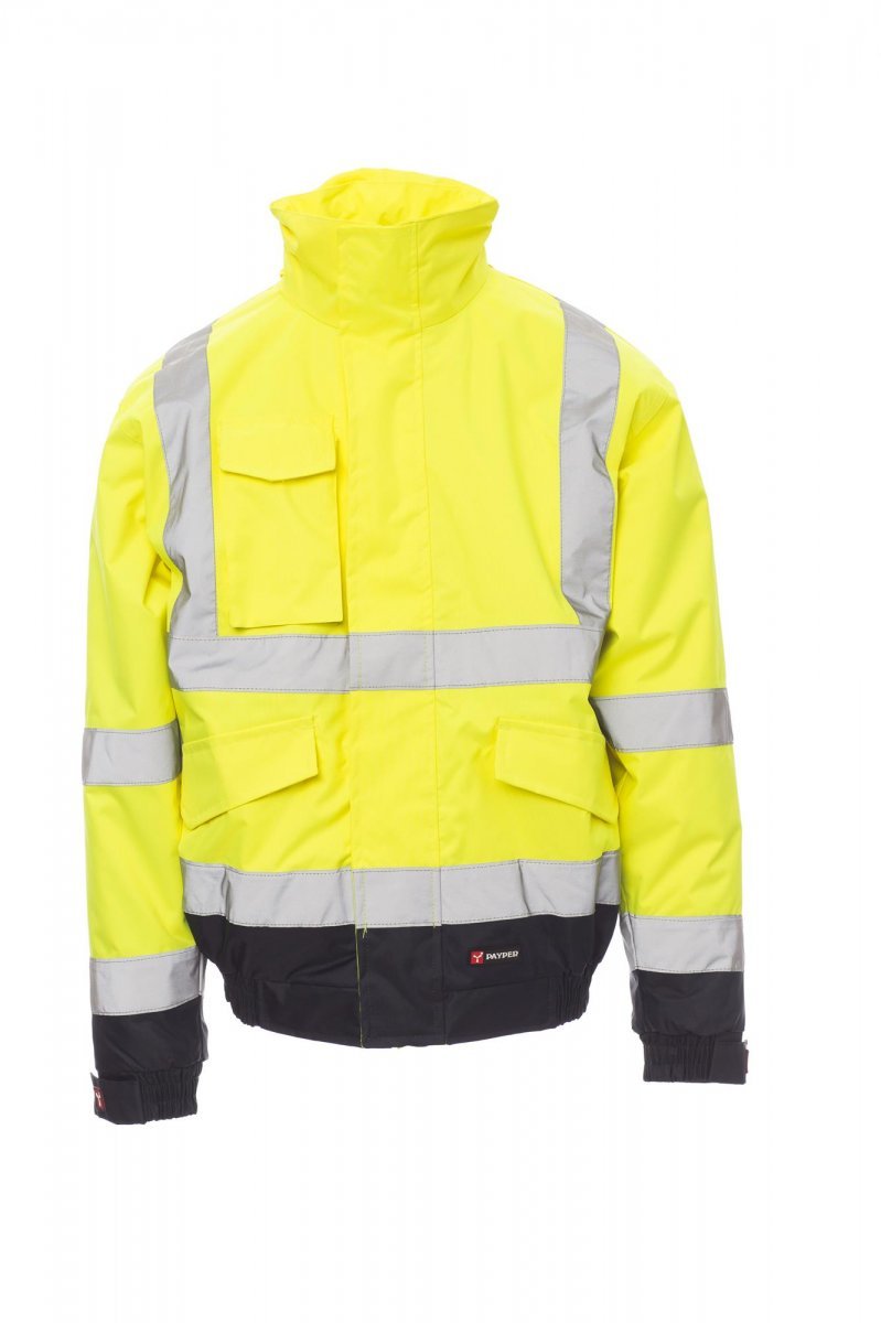 PAYPER - Warnweste PADDOCK - Farbe: Fluogelb/Marineblau
