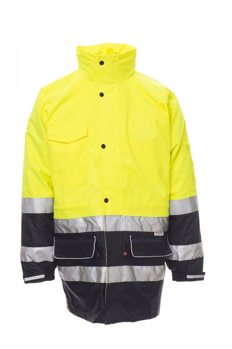 PAYPER - Gut sichtbarer Parka 4-in-1 SECURITY - Farbe: Fluogelb/Marineblau