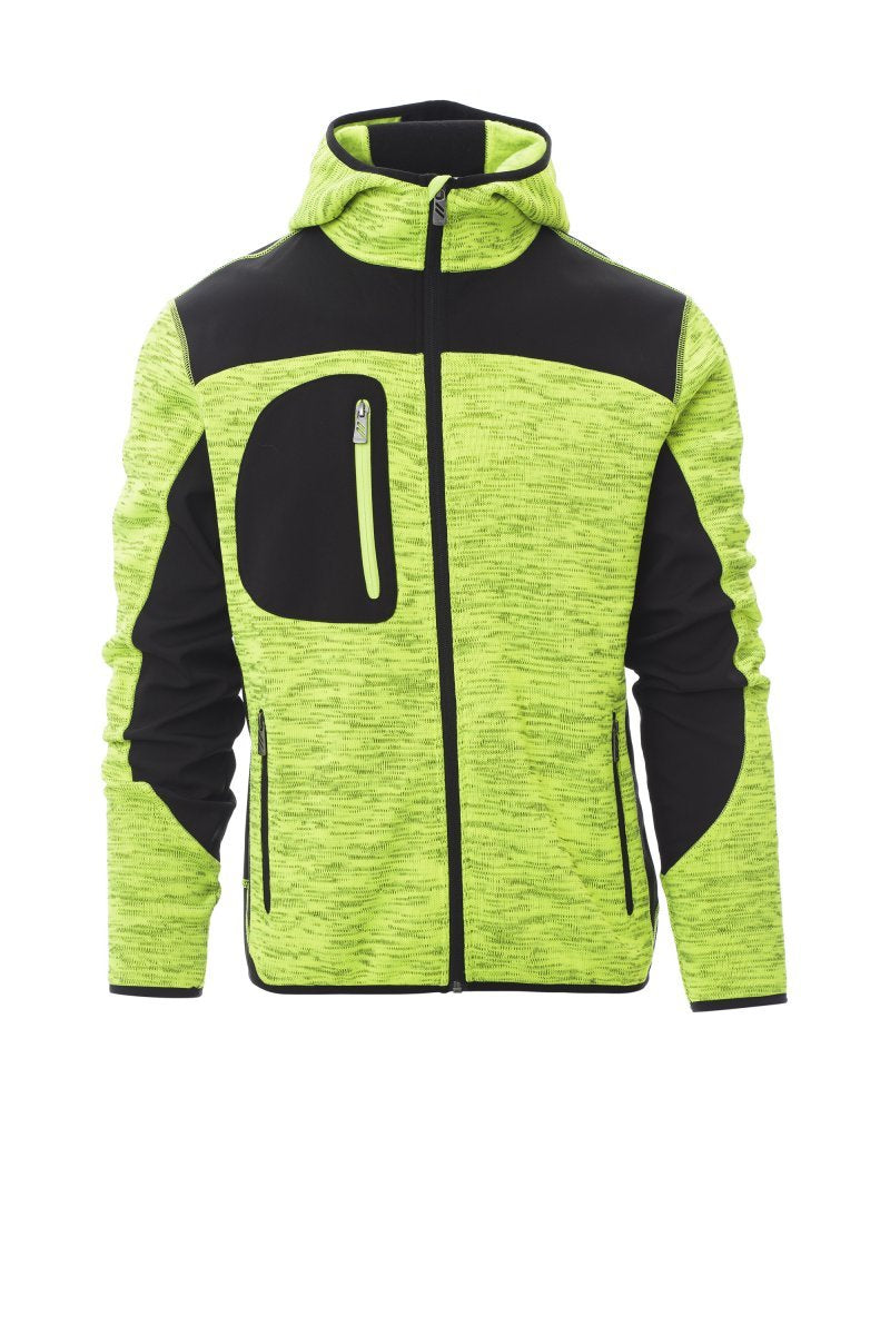 PAYPER - Technische Strickjacke TRIP - Farbe: Fluogelb/Schwarz