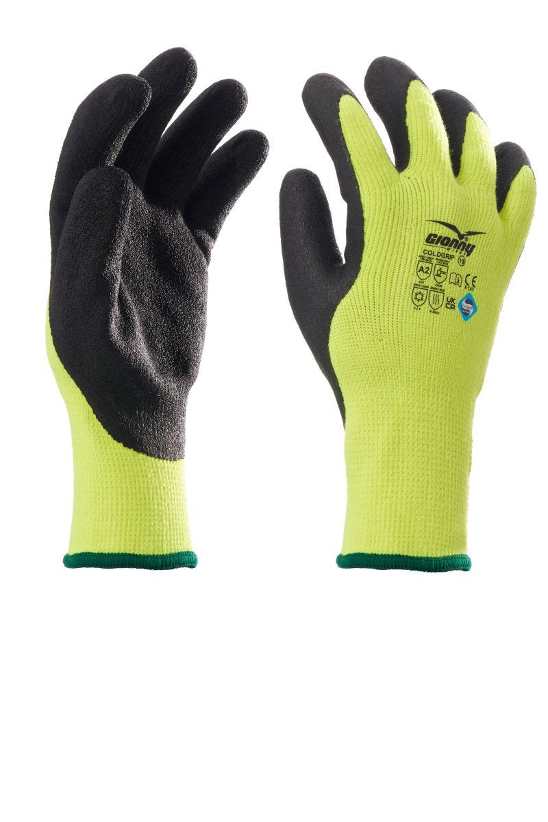 GIONNY WINGS - Winter-Handschuh COLDGRIP (VPE: 6 Paar) - Farbe: Fluogelb/Schwarz