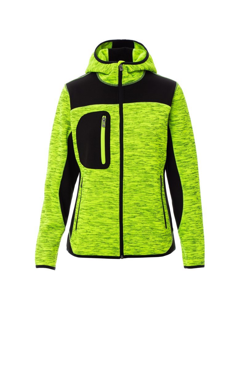 PAYPER - Technische Strickjacke TRIP LADY - Farbe: Fluogelb/Schwarz