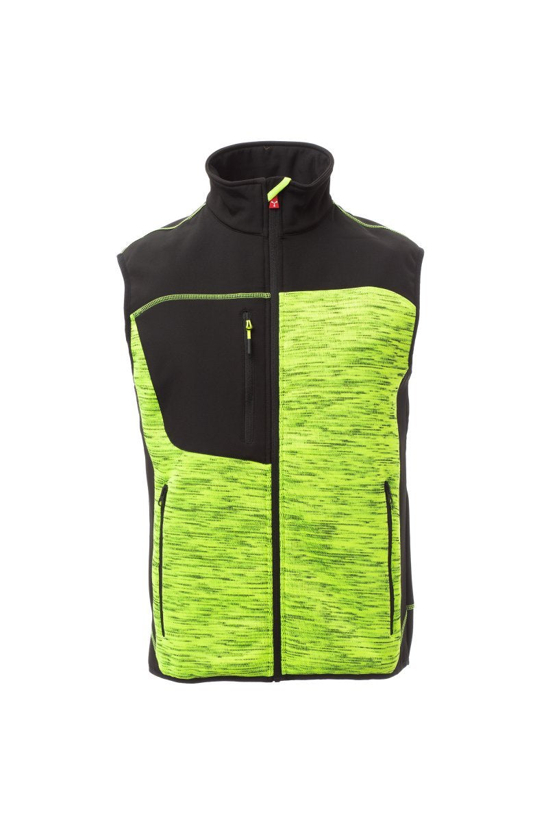 PAYPER - Technische Strickweste TOUR - Farbe: Fluogelb/Schwarz