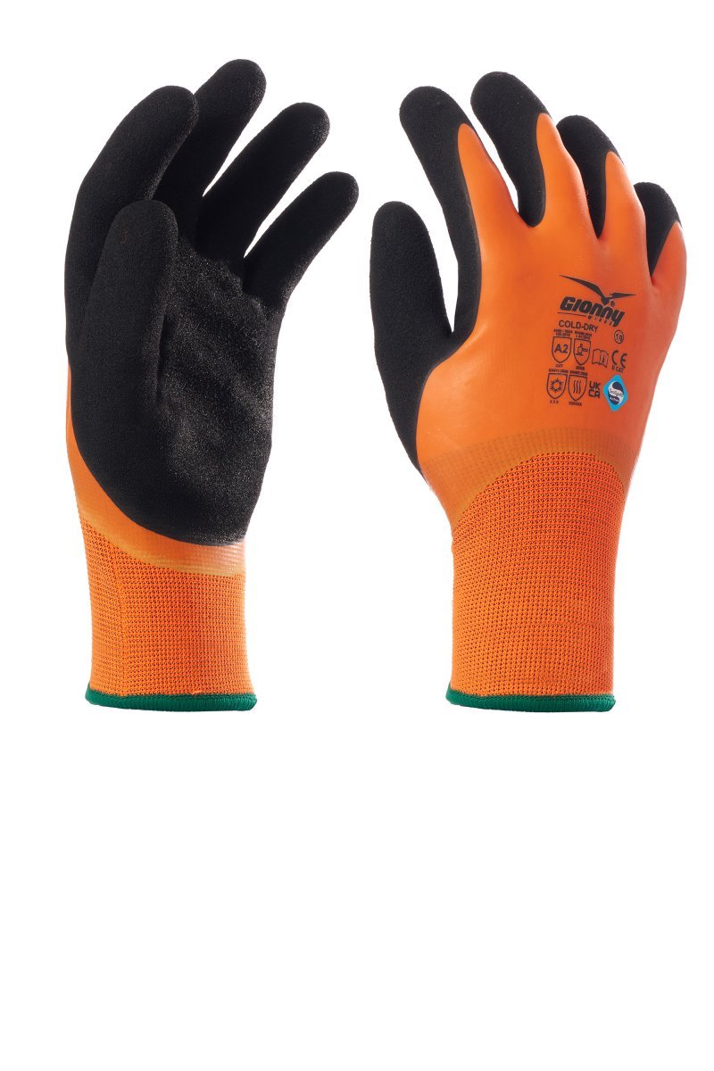 GIONNY WINGS - Winter-Handschuh COLD-DRY (VPE: 6 Paar) - Farbe: Orange/Schwarz
