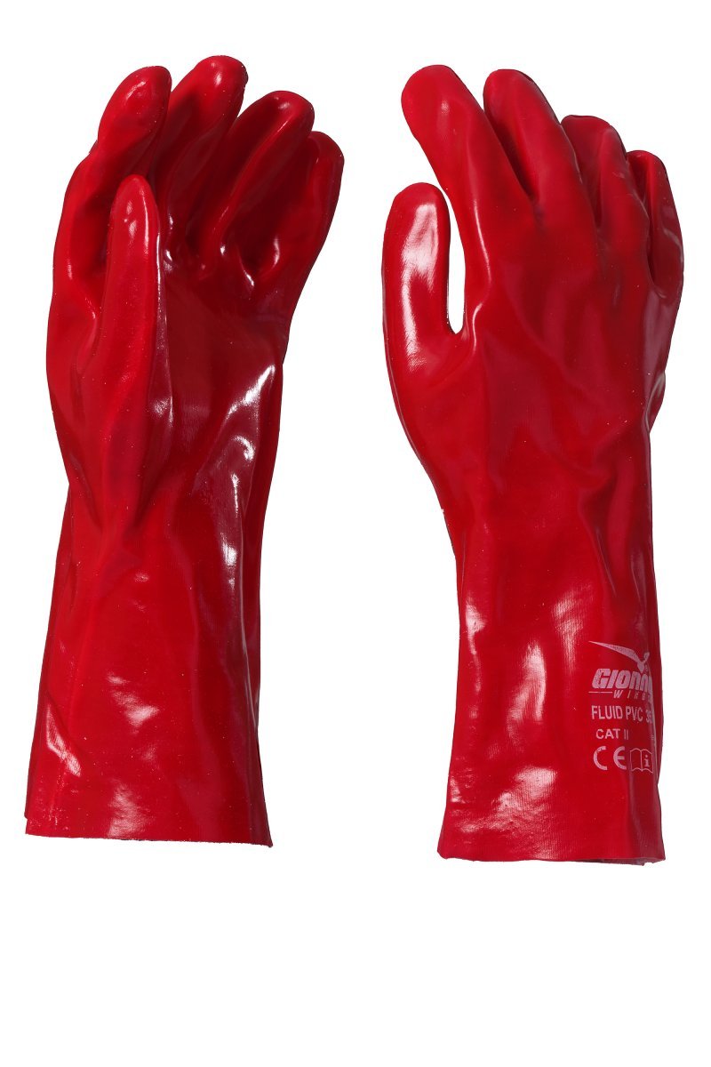 GIONNY WINGS - Handschuh FLUID PVC 35 (VPE: 12 Paar) - Farbe: Rot
