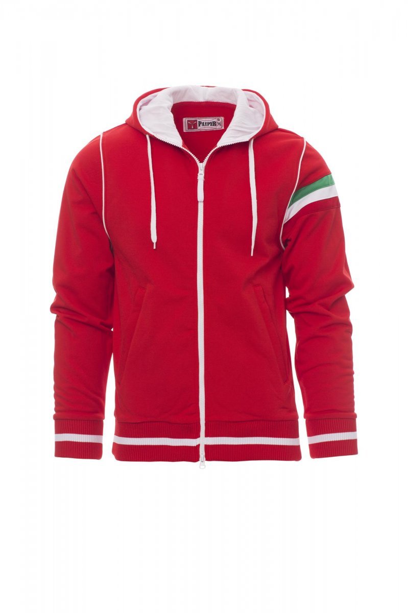 PAYPER - Herren-Sweatjacke NEVADA - Farbe: Rot/Weiss