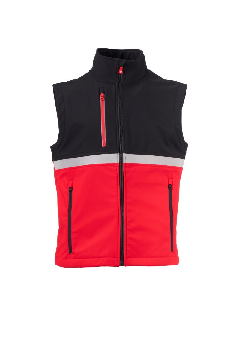PAYPER - Herren Arbeitsweste WISE VEST - Farbe: Rot/Schwarz