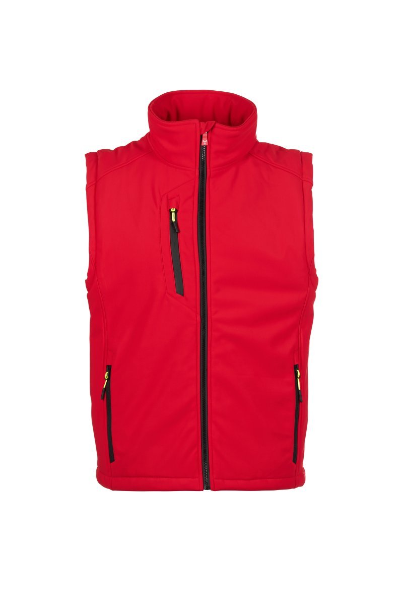PAYPER - Herren Arbeitsweste CREEK VEST PAD - Farbe: Rot/Schwarz