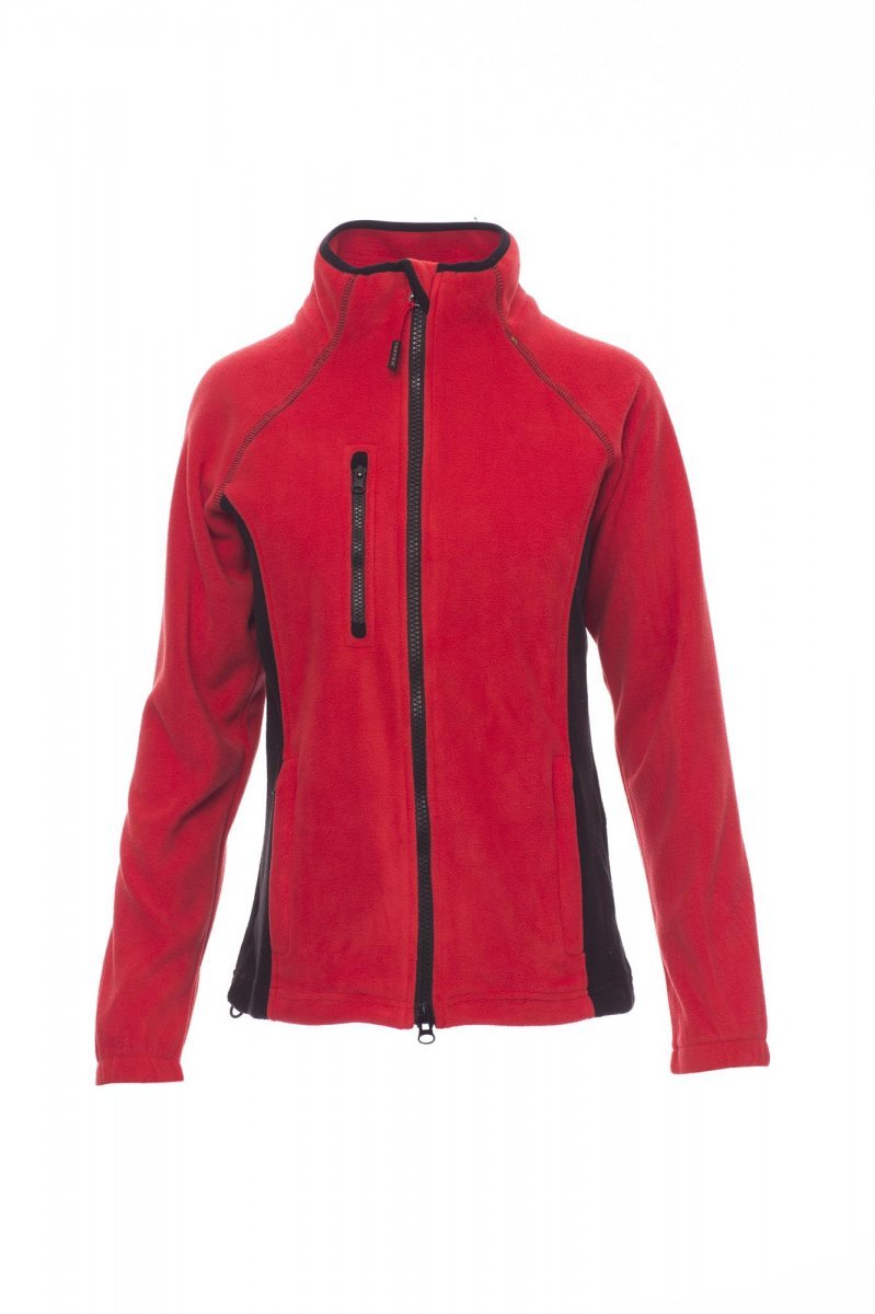 PAYPER - Damen Fleecejacke ASPEN+LADY - Farbe: Rot/Schwarz