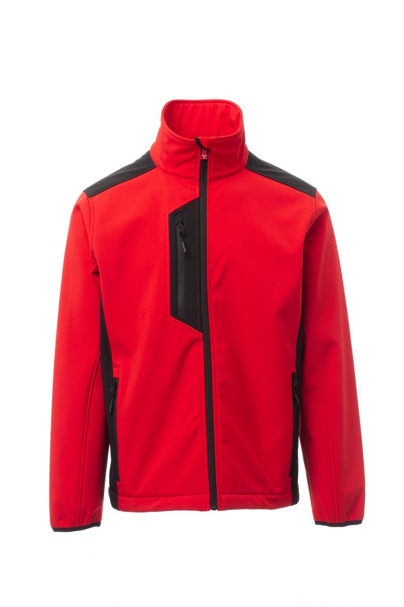 PAYPER - Herren Softshelljacke GALWAY - Farbe: Rot/Schwarz