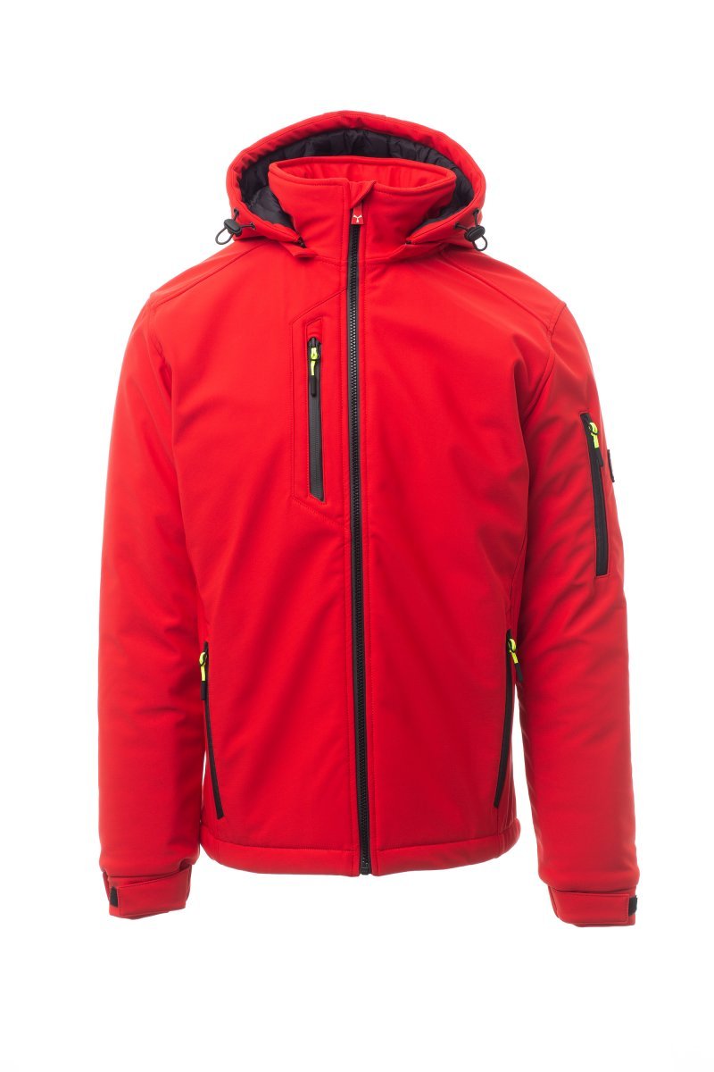 PAYPER - Herren Softshelljacke CREEK PAD - Farbe: Rot/Schwarz