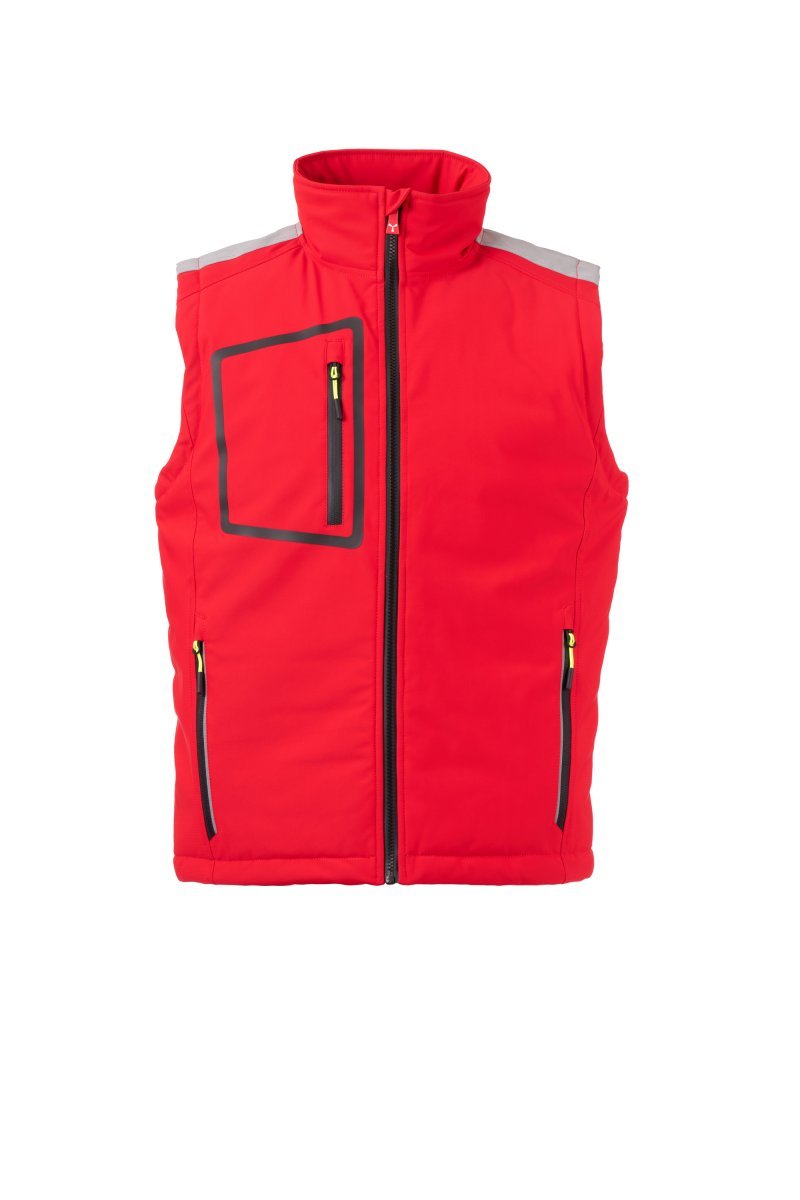 PAYPER - Herren Arbeitsweste STREAM VEST LITE PAD - Farbe: Rot/Schwarz