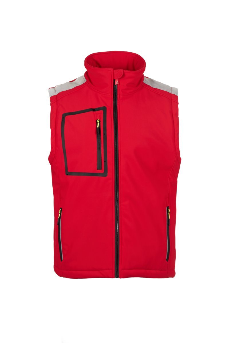 PAYPER - Herren Arbeitsweste STREAM VEST PAD - Farbe: Rot/Schwarz
