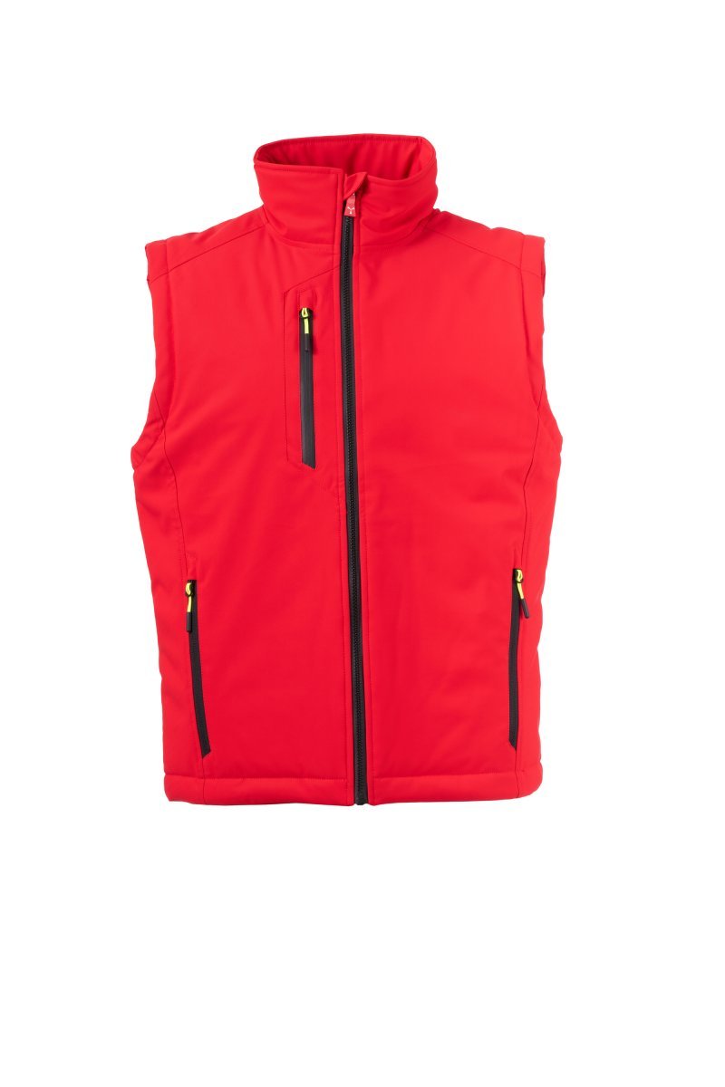 PAYPER - Herren Arbeitsweste CREEK VEST LITE PAD - Farbe: Rot/Schwarz