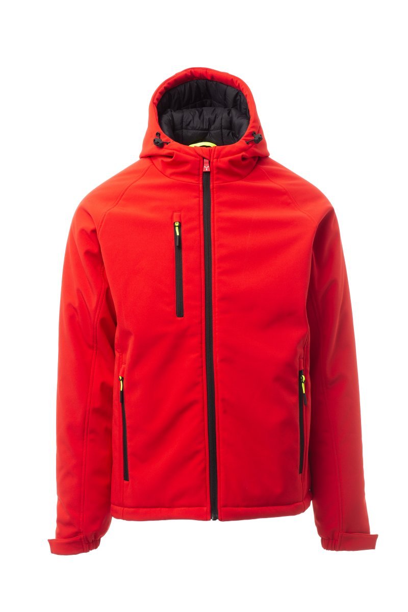 PAYPER - Herren Softshelljacke GALE PAD - Farbe: Rot/Schwarz