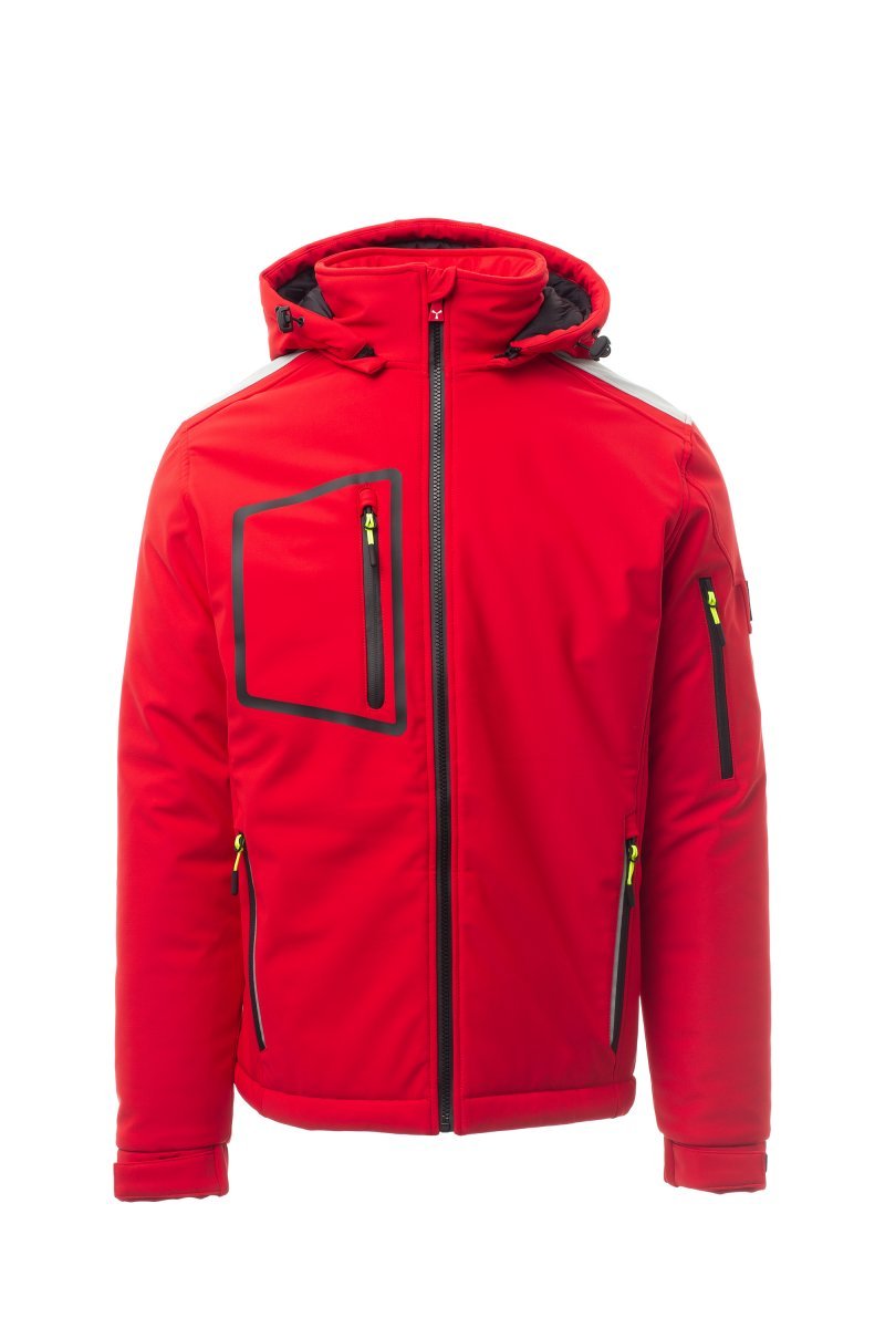 PAYPER - Herren Softshelljacke STREAM PAD - Farbe: Rot/Schwarz